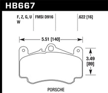 Cargar imagen en el visor de la galería, Hawk 11-12 Porsche 911 Targa 4S HPS 5.0 Front Brake Pads