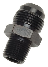 Cargar imagen en el visor de la galería, Russell Performance -4 AN to 1/4in NPT Straight Flare to Pipe (Black)