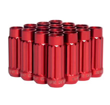 Cargar imagen en el visor de la galería, BLOX Racing 12-Sided P17 Tuner Lug Nuts 12x1.5 - Red Steel - Set of 16
