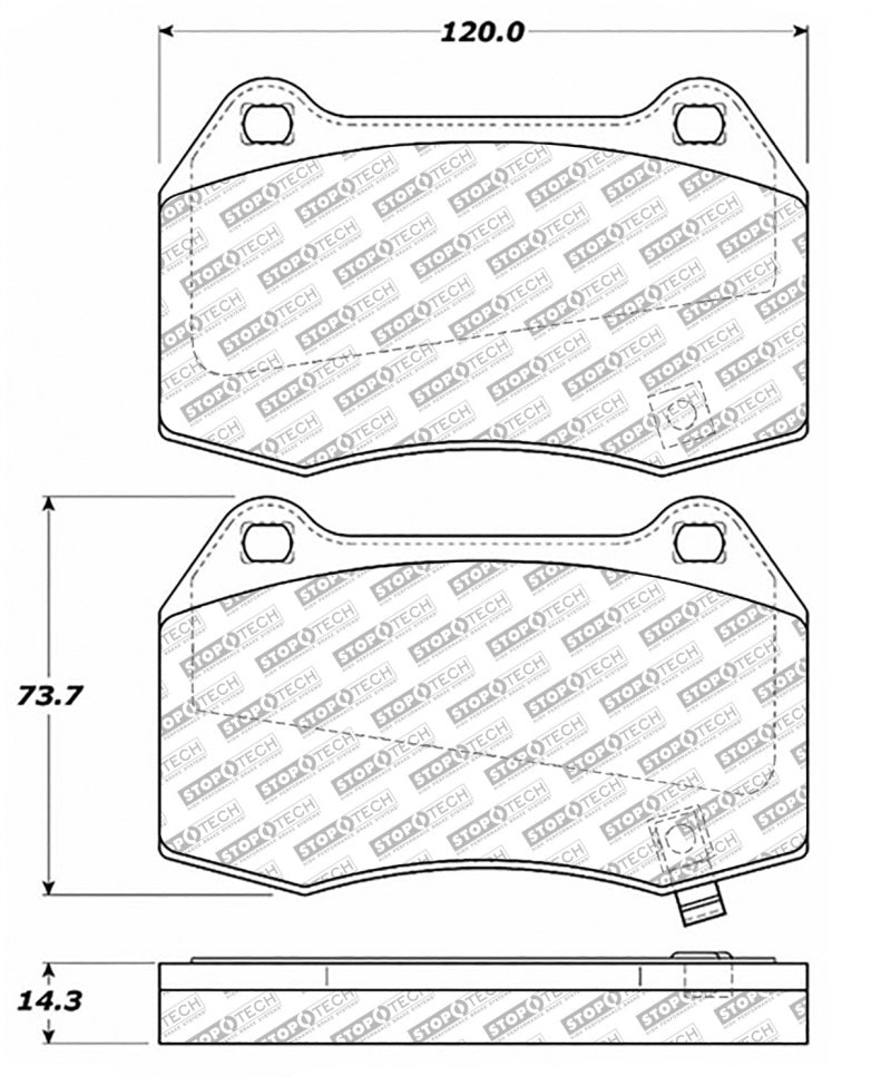 StopTech Street Select Brake Pads - Rear