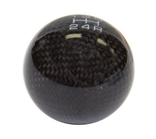 Cargar imagen en el visor de la galería, NRG Universal Ball Style Shift Knob (No Logo) - Black Carbon Fiber (5 Speed Pattern)