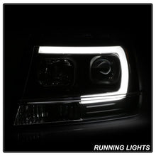 Cargar imagen en el visor de la galería, Spyder 99-04 Jeep Grand Cherokee Projector Headlights - Light Bar DRL LED - Black
