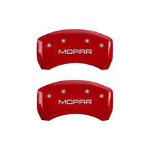 Cargar imagen en el visor de la galería, MGP 4 Caliper Covers Engraved Front &amp; Rear MOPAR Red finish silver ch