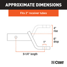 Cargar imagen en el visor de la galería, Curt Class 3 Ball Mount (2in Shank 7500lbs 6in Drop 9-1/4in Long)