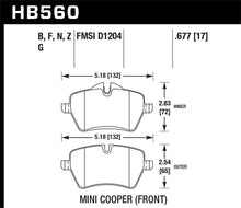 Cargar imagen en el visor de la galería, Hawk 06-15 Mini Cooper DTC-60 Race Front Brake Pads
