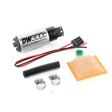 Cargar imagen en el visor de la galería, DeatschWerks 340lph DW300C Compact Fuel Pump w/ Universal Install Kit (w/o Mounting Clips)