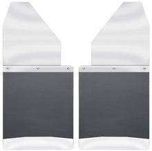 Cargar imagen en el visor de la galería, Husky Liners Universal 14in W Stainless Steel Top &amp; Weight Kick Back Mud Flaps