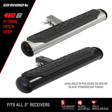 Cargar imagen en el visor de la galería, Go Rhino 4in Oval Hitch Step - Black