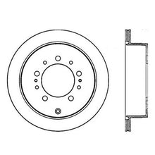 Cargar imagen en el visor de la galería, StopTech Power Slot 08-09 Lexus LX450/470/570 / 07-09 Toyota Tundra Slotted Left Rear Rotor