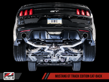 Cargar imagen en el visor de la galería, AWE Tuning S550 Mustang GT Cat-back Exhaust - Track Edition (Diamond Black Tips)