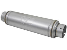 Cargar imagen en el visor de la galería, aFe ATLAS Aluminized Steel Muffler 5in Center/Center 24in L x 7in Diameter - Round Body