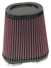 Cargar imagen en el visor de la galería, K&amp;N Universal Rubber Filter Dual Flange Oval Tprd 3.75in Base O/S W x 3.438in Top O/S W x 6.75in H