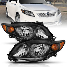 Cargar imagen en el visor de la galería, ANZO 2009-2010 Toyota Corolla Crystal Headlight Black Amber