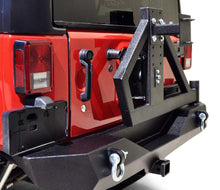 Cargar imagen en el visor de la galería, DV8 Offroad 07-18 Jeep Wrangler RS-2 Single Action Rear Bumper &amp; Tire Carrier w/ Bearing