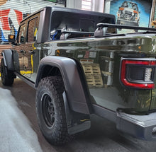 Cargar imagen en el visor de la galería, Rally Armor 19-25 Jeep JT Gladiator (Mojave/Rubicon) Black Mud Flap w/Grey Logo
