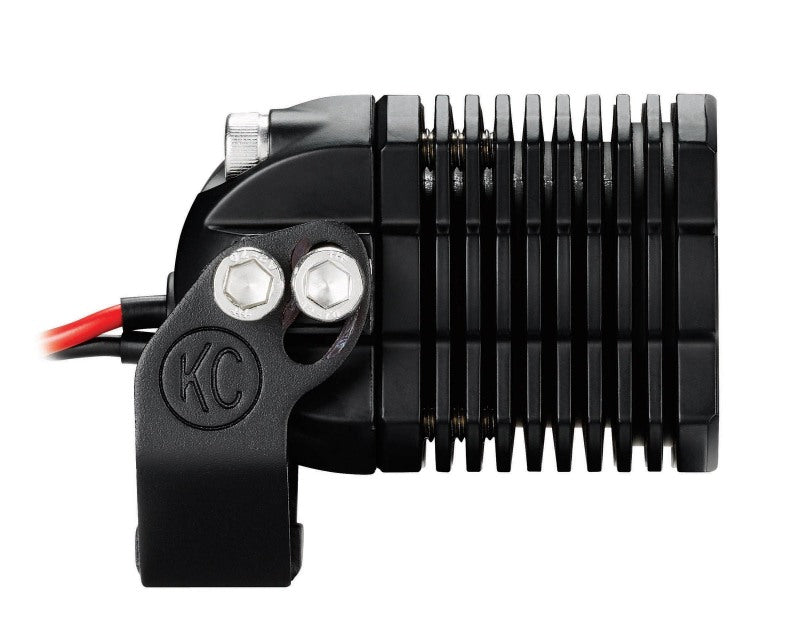 KC HiLiTES FLEX Single LED 10w Spread Beam w/o Wiring Harness (Single) - Black