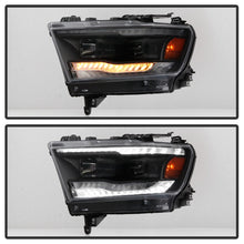 Cargar imagen en el visor de la galería, Spyder Dodge Ram 19-20 Halogen Model Projector Headlights Chrome PRO-YD-DR19HALSI-SEQ-BK