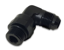 Cargar imagen en el visor de la galería, Vibrant -10AN Male Flare to Male -8 ORB Swivel 90 Degree Adapter - Anodized Black