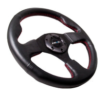 Cargar imagen en el visor de la galería, NRG Reinforced Steering Wheel (320mm) Leather w/Red Stitch