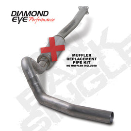 Diamond Eye KIT 4in Catback Single MFLR RPLCMENT PIPE SS 01-05 CHEVY/GMC 6.6L 2500/3500