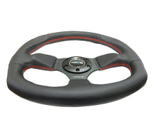 Cargar imagen en el visor de la galería, NRG Reinforced Steering Wheel (320mm Horizontal / 330mm Vertical) Leather w/Red Stitching