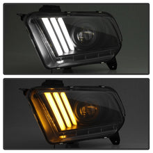 Cargar imagen en el visor de la galería, Spyder 13-14 Ford Mustang (HID Only) Projector Headlights w/Turn Signals - Blk PRO-YD-FM13HID-BK