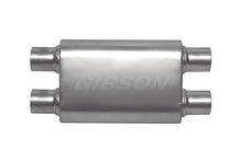 Cargar imagen en el visor de la galería, Gibson MWA Superflow Dual/Dual Oval Muffler - 4x9x14in/3in Inlet/3in Outlet - Stainless