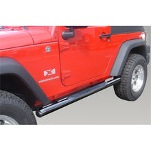 Cargar imagen en el visor de la galería, Rugged Ridge 3-In Round Side Steps Black 07-18 2-Door Jeep Wrangler