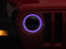 Cargar imagen en el visor de la galería, Raxiom 18-22 Jeep Wrangler JL/JT Axial 9-Inch LED Headlights w/RGB Halo- Blk Housing (Clear Lens)