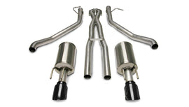 Corsa 05-06 Pontiac GTO 6L V8 2.5in Sport Cat-Back Exhaust + XPipe w/Dual Exit Single 4in BlackTips
