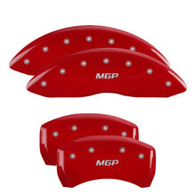 Cargar imagen en el visor de la galería, MGP 4 Caliper Covers Engraved Front &amp; Rear MGP Red finish silver ch