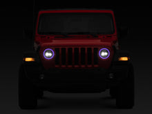 Cargar imagen en el visor de la galería, Raxiom 18-22 Jeep Wrangler JL/JT Axial 9-Inch LED Headlights w/RGB Halo- Blk Housing (Clear Lens)