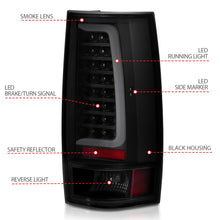 Load image into Gallery viewer, ANZO 2007-2014 Chevy Tahoe LED Taillight Plank Style Black w/Smoke Lens