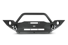 Cargar imagen en el visor de la galería, DV8 Offroad 07-18 Wrangler JK FS-18 Mid Length Steel Front Bumper w/ Fog Lights