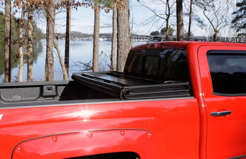 Lund 93-11 Ford Ranger Styleside (6ft. Bed) Hard Fold Tonneau Cover - Black