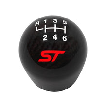 Cargar imagen en el visor de la galería, Ford Racing 13-17 Focus ST Black Carbon Fiber 6 Speed Shift Knob