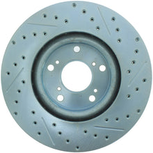 Cargar imagen en el visor de la galería, StopTech Select Sport 06-15 Honda Civic Si Slotted and Drilled Right Front Rotor