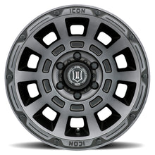 Cargar imagen en el visor de la galería, ICON Thrust 17x8.5 6x5.5 0mm Offset 4.75in BS 106.1mm Bore Smoked Satin Black Wheel