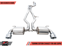 Cargar imagen en el visor de la galería, AWE 2020 Toyota Supra A90 Non-Resonated Touring Edition Exhaust - 5in Chrome Silver Tips