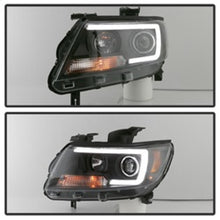 Cargar imagen en el visor de la galería, Spyder 15-17 Chevy Colorado Projector Headlights - Light Bar LED - Black (PRO-YD-CCO15-LBDRL-BK)