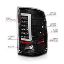 Load image into Gallery viewer, ANZO 2007-2013 GMC Sierra LED Tail Lights w/ Light Bar Black Housing Clear Lens