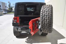 Cargar imagen en el visor de la galería, DV8 Offroad 07-18 Jeep Wrangler RS-2 Single Action Rear Bumper &amp; Tire Carrier w/ Bearing