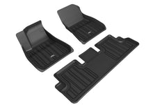 Cargar imagen en el visor de la galería, 3D MAXpider 2020-2022 Tesla Model 3 Elitect 1st &amp; 2nd Row Floormats - Black