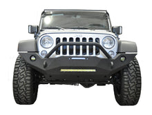 Cargar imagen en el visor de la galería, DV8 Offroad 07-18 Wrangler JK FS-18 Mid Length Steel Front Bumper w/ Fog Lights