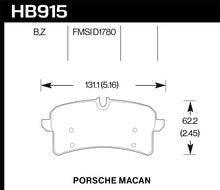 Cargar imagen en el visor de la galería, Hawk 16-18 Porsche Macan HPS 5.0 Street Rear Brake Pads
