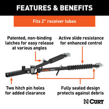 Cargar imagen en el visor de la galería, Curt Rambler Steel RV Tow Bar w/ 2in Shank (7500lbs)