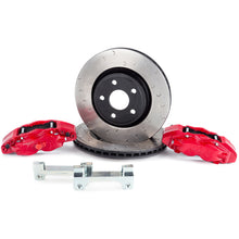 Cargar imagen en el visor de la galería, Alcon 2018+ Jeep JL 350x32mm Rotors 6-Piston Red Calipers Front Brake Upgrade Kit