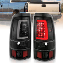 Cargar imagen en el visor de la galería, ANZO 1999-2002 Chevy Silverado 1500 LED Taillights Plank Style Black w/Clear Lens