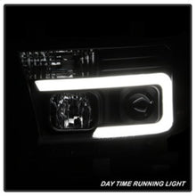 Cargar imagen en el visor de la galería, Spyder 08-13 Toyota Sequoia Projector Headlights - Light Bar DRL - Black PRO-YD-TTU07V2-LB-BK