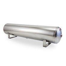 Cargar imagen en el visor de la galería, Air Lift 4 Gal Alum Tank - (2) 1/4in (2) 3/8in End &amp; 1/4in Drain - 30in L X 6in D - Polished